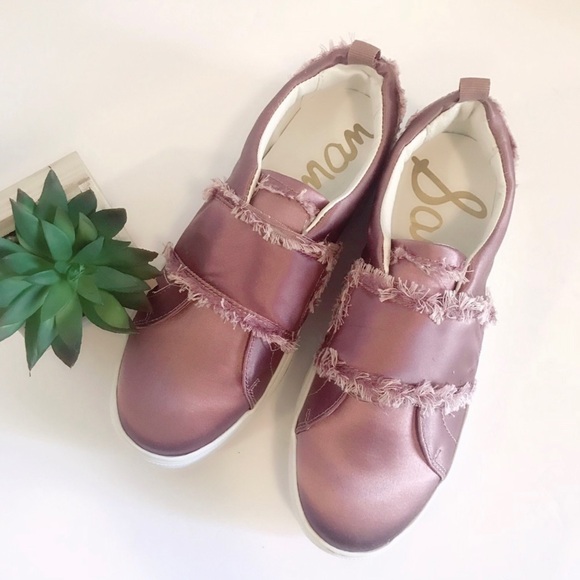 Sam Edelman Sateen Frayed Platform Sneaker Women’s Sizes 7.5 & 9 NWOB - Picture 6 of 14